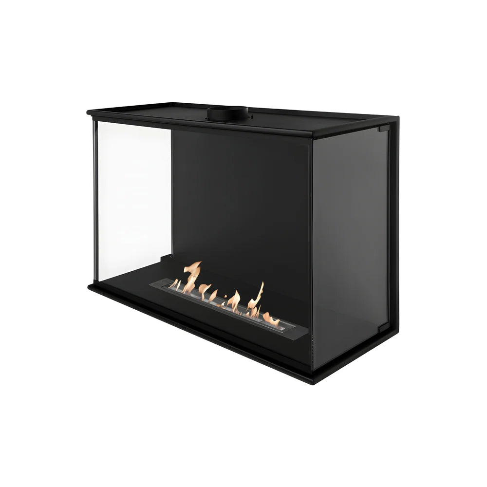 Caminetto da incasso a bioetanolo trifacciale