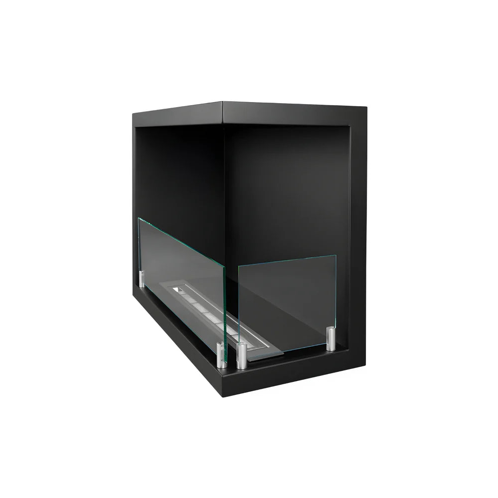 Caminetto ad angolo da incasso a bioetanolo destro 60 cm