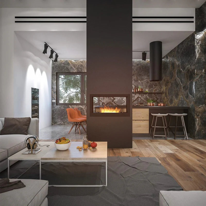 Caminetto a bioetanolo bifacciale 90 cm LAZ