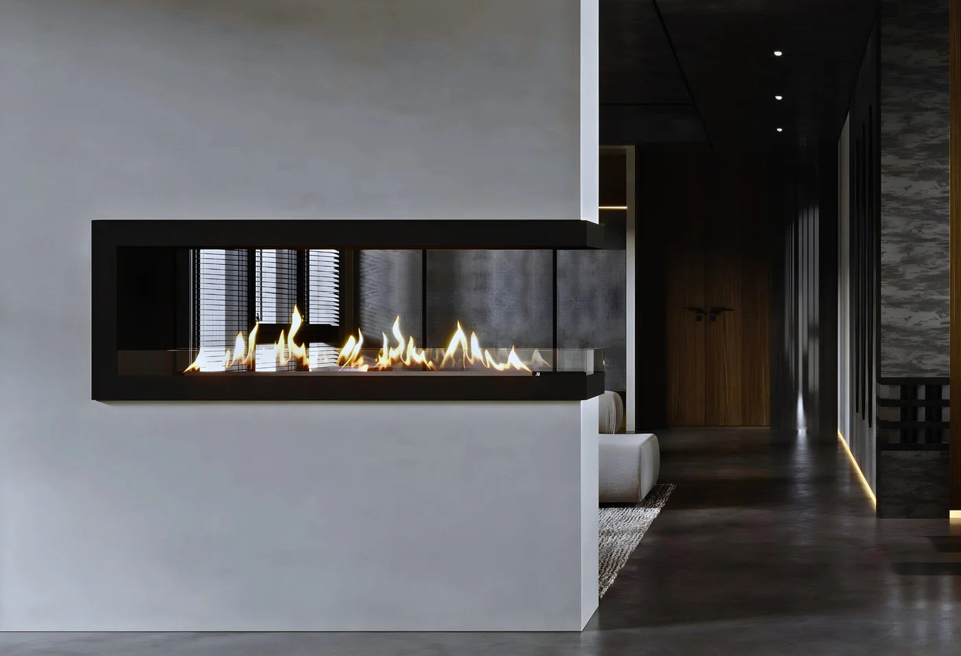 Caminetto a bioetanolo automatico da incasso 120 cm PRIME A4 U