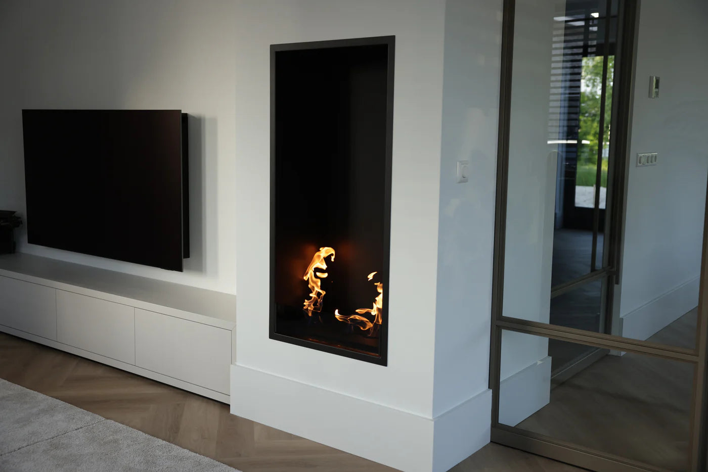 Caminetto verticale monofacciale da incasso SELECTED 70X120