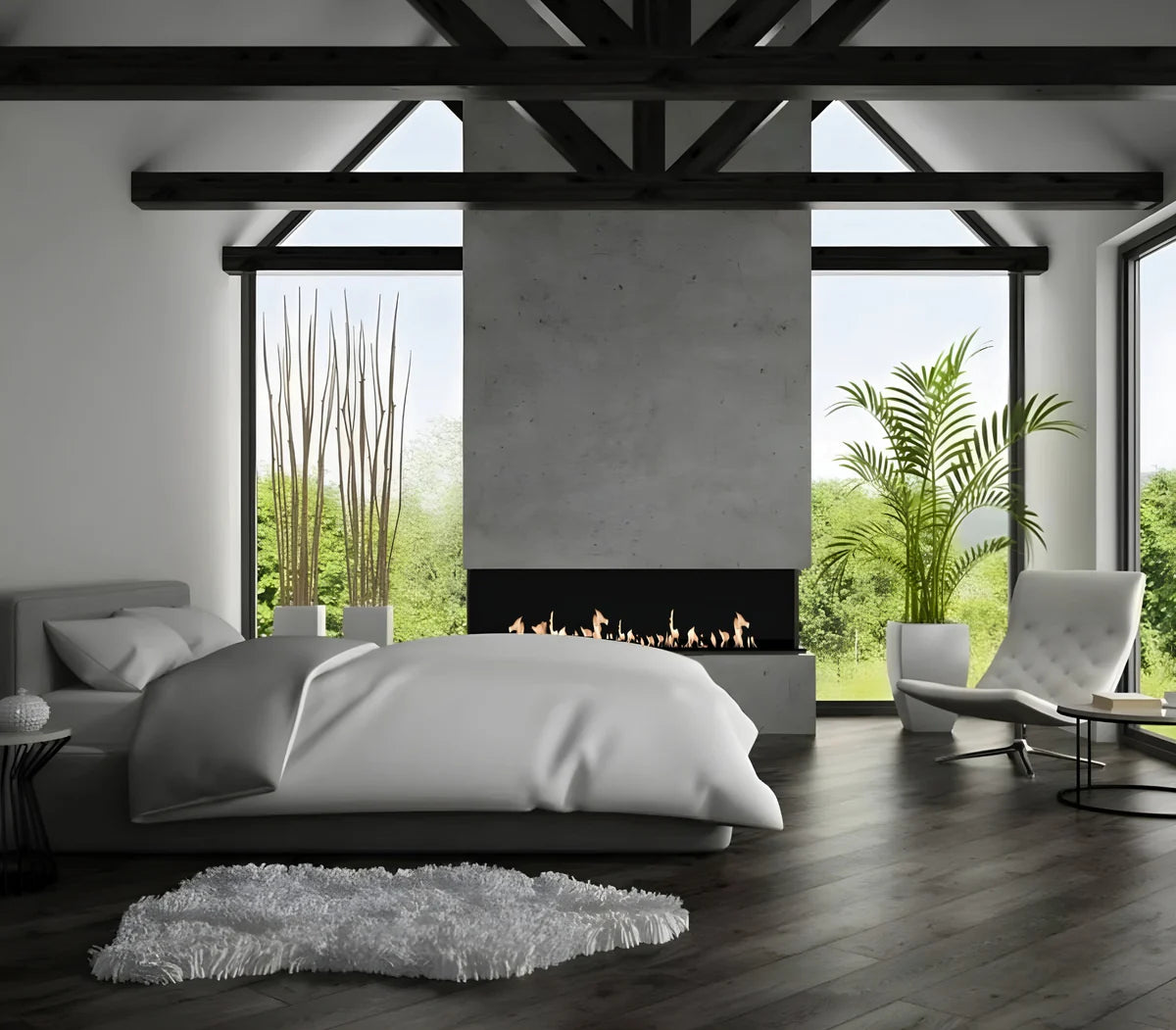 Caminetto da incasso trifacciale  Realized