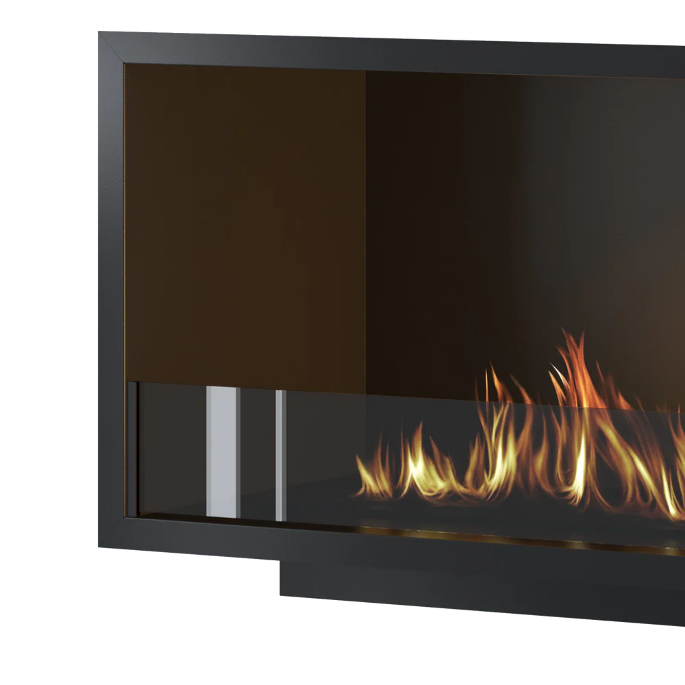 Caminetto monofacciale da incasso SELECTED 90 cm